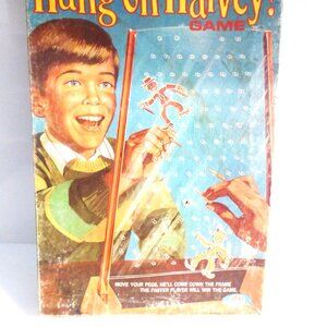 GMS1 - Complete 1969 Ideal HANG ON HARVEY Board Game No. 2346-5 Hangman Type